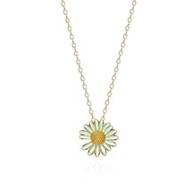 Thaya Original Daisy Necklace 925 Silver Gold Plate Clavicle Necklace Sterling S - £30.43 GBP
