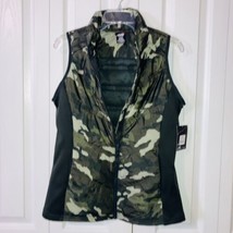 AVIA Women&#39;s Green Camo Camoflauge Zip Up Lightweight Vest Sz M (8-10) - £8.49 GBP