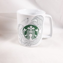 2020 Starbucks Green Mermaid Logo Coffee Mug 11 Fl Oz White Cup Sketch D... - $15.84