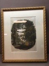 Framed Engraving &quot;The Augarten, Vienna&quot; Drawn By Captain Batty 1823 - £27.19 GBP