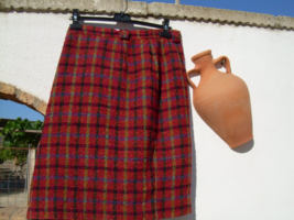 Amazing ,Plaid Skirt , Plus S Ize , French Fashion, France Clothes - £51.95 GBP