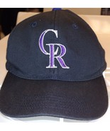 COLORADO ROCKIES Black Purple MLB Hat CR Baseball JR Cap Major League Ju... - £16.40 GBP