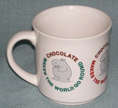 Sandra Boynton Chocolate Makes The World Go Round Cup/ Mug - Hippo- Vguc - £5.55 GBP