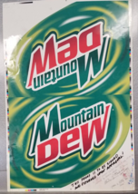 Mountain Dew Bottle Labels Sign Advertising Art Work Green Red Yellow 1998 - $18.95