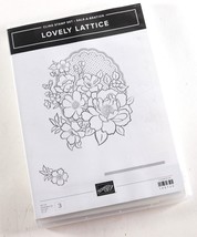 Brand New - Stampin Up "Lovely Lattice " 3 Piece Rubber Cling Stamp Set 149730 - £7.02 GBP