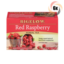 6x Boxes Bigelow Red Raspberry Herbal Tea | 20 Pouches Per Box | 1.18oz - £27.91 GBP