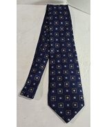 Club Room Navy Blue Multicolor 100% Silk Mens Necktie Neck Tie - $350.80 MXN