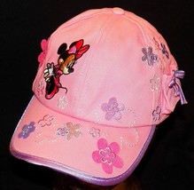 Disneyland Resort Disney Parks Exclusive Minnie Mouse Pink Flowers Baseball Hat - £27.90 GBP