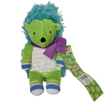 Monkeez & Friends Cecil Blue Green Hedgehog Plush Stuffed Animal 2012 7.5" - £17.89 GBP