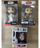 Funko Star Wars Lot. 2 Wobblers (Rey &amp; Princess Leia) &amp; 1 Pop (BB-8). - $69.37 CAD