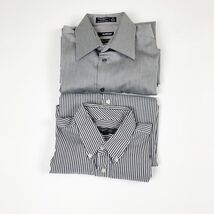 Lot-of-2 Merona &amp; Claiborne Long Sleeve Button Down Shirts Size Large 16... - $11.23