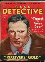 Real DETECTIVES-1933-MAR-SUSPICIOUS Man With Gun Cover Vg - $169.75