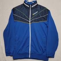 Ecko Unltd Mens Jacket Sz XL Hooded Blue Full Zip Coat 2 Side Pockets - $31.87