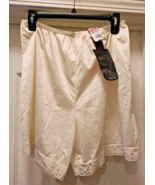 *FLAWED* NWT VTG Vanity Fair JENTELL Slip SHORTS Size LARGE 18&quot; Cream Of... - $19.34