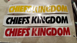 1 x 8 Kansas City Chiefs Kingdom NFL Football Vinyl Decal gold, red blac... - $4.06 CAD