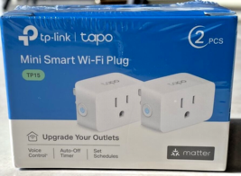 TP-Link - Tapo Smart Wi-Fi Plug Mini with Matter - White 2 pack TP15 - £19.92 GBP