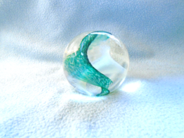 Selkirk Glass Paperweight White And Green Plus Early Impressed Stamp And... - £7.91 GBP