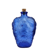 Libbey Vintage Cobalt Blue Glass Bottle Seashells 9&quot; Tall Canada - £14.80 GBP