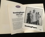 Smoking Popes Born To Quit Press Kit w/Photo, Bio, Folder - $20.00