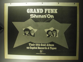 1974 Grand Funk Shinin&#39;On Album Ad - Their 10th Gold Album on Capitol Records - £14.87 GBP