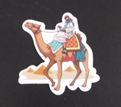 Man Riding Camel Desert Sticker 2.25&quot; x 2.18&quot; (Z) - $1.64