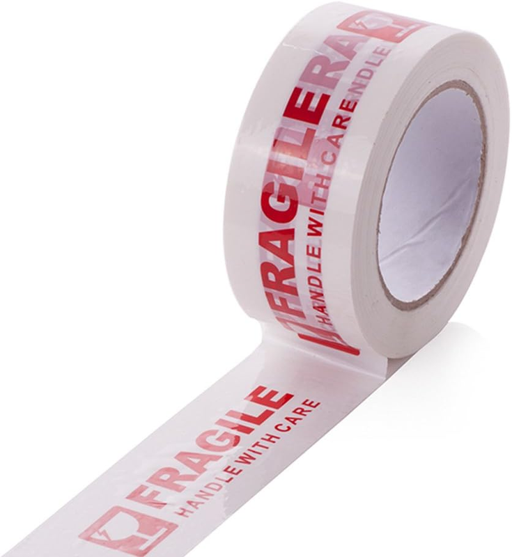 Warning Fragile Tape-Handle with Care Packing Printing Tape-2 Inch X 330 Feet (1 Item image 2