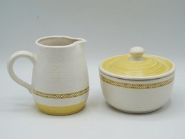 Franciscan Earthenware Hacienda Gold Creamer and Sugar Bowl w/Lid - $72.20