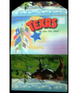 vntg color litho POST CARD fold-out TEXAS THE LONE STAR STATE unposted - £4.08 GBP