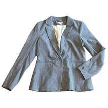 H&amp;M Blue Single-Button Closure Blazer Jacket Office Casual Size Medium W... - £27.29 GBP