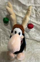 VTG 1985 Dakin Opus Reindeer Penguin Christmas Phase Stuffed Plush w Tags 16&quot; - £13.24 GBP