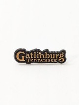 Gatlinburg Tennessee Pin Vintage Black Plastic Gold Tone Hat Or Lapel Pin - £10.24 GBP