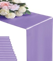 24Pack Table Runner 12 X 108 Inches Satin Silk Table Runner For, Lavender - $42.96