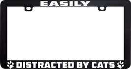 Easily Distracted By Cats Pet Pets Love License Plate Frame Holder - £5.56 GBP