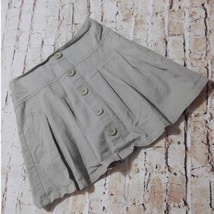 George Girls Khaki School Uniform Pleat Button Front Scooter Size: 7  - £7.72 GBP