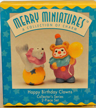 Hallmark - Happy Birthday Clowns - Series 2nd - Set of 2 - Merry Miniature - $14.25