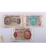 1943 N.Afrique Britannique Militaire Authority 3 PC Note 1, 2 1/2, 5 Shi... - $1,543.23 MXN