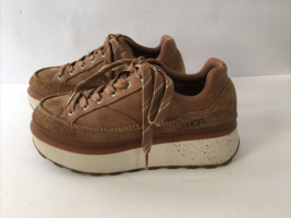 UGG Marin Lace Up 2&quot; Platform Chestnut Brown Nubuck Shoes Sneakers Women... - $44.55