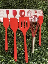 5-Piece Silicone Kitchen Utensil Set – Heat-Resistant Black Spatula, Whi... - $12.86