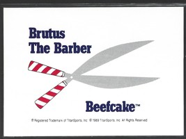 1990 WWF Classic Brutus The Barber Beefcake Logo Card #143 - £1.61 GBP