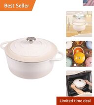 Cast Iron Dutch Oven with Lid – Non-Stick Ovenproof Enamelled Casserole ... - $119.53