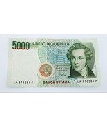 1985 Italy 5000 Lire Note AU Condition Pick #111a - $592.82 MXN