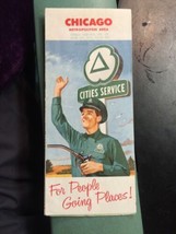 vintage Road Map transportation travel Cities Service GAS OIL 1961 Chica... - €17,28 EUR