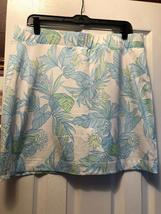 NWT Ladies STELLA PARKER BLUE GREEN FLORAL Golf Tennis Pickleball Knit Skort - L image 2