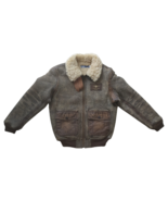 Polo Ralph Lauren Leather-Trim Shearling Bomber Jacket $2498 FREE WORLDW... - £1,489.26 GBP