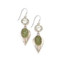 Starborn Moldavite Green Amethyst Earrings - £230.63 GBP