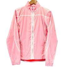 Gap Fit Windbreaker Jacket Womens Medium Diva Pink Reflective Activewear... - $17.99