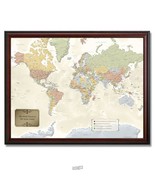 Hammacher Personalized Travel World Map With No Personalization - $77.90 CAD