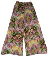 Bright Tropical Floral ASTR Lightweight Fixed Waist Zipper Palazzo Pants... - $34.17 CAD