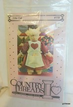 Vintage Allie Cat Soft Sculpture Pattern Country Threads - $14.26