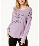 Ideology Good Vibes Strappy-Back Long-Sleeve T-Shirt, Size Medium - $19.80